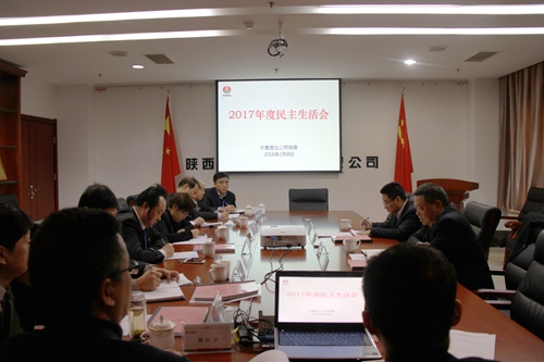 宁兴刚董事长莅临大秦置业公司指导召开2017年度民主生活会