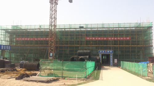 渭河彬州乙二醇项目生活区职工餐厅顺利封顶