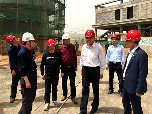 神木副市长贺若玉一行莅临神南华府项目检查指导安全生产工作