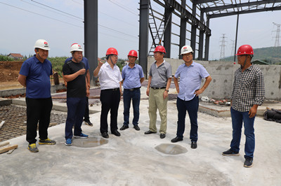 龙钢集团董事长唐鑫一行到陕煤建设汉中公司视察项目