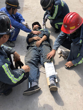 陕煤建设机电安装公司曹家滩项目部开展事故应急演练