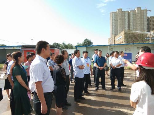 渭南临渭区政协主席陈根许一行调研礼悦阁精品住宅项目治污防尘工作