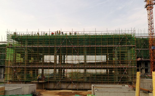 陕煤建设渭南分公司第五项目部三个“得力”促两个单项工程封顶实现首战告捷