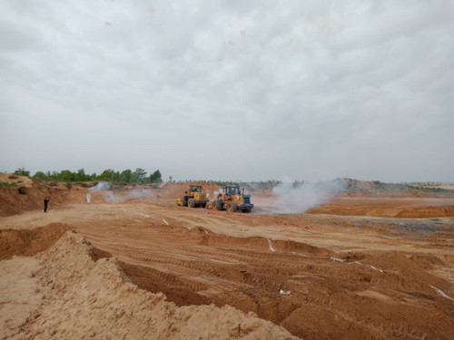 陕煤建设天工公司土建十七部小保当矿井管理及技术人员公寓楼工程破土动工
