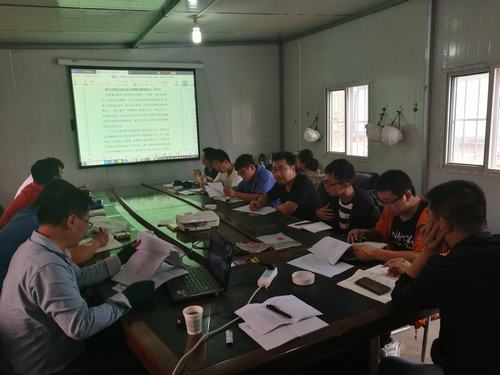 陕煤建设韩城分公司土建十二项目部安全风险管控大家唱主角