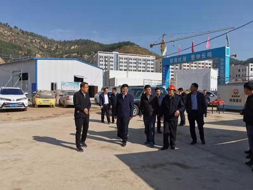 延安市副市长莅临陕煤建设矿建二公司车村项目部检查指导工作