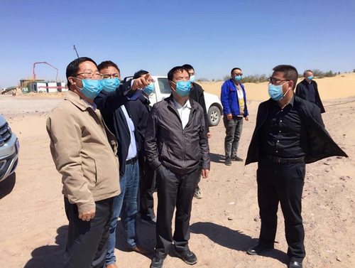 靖神铁路公司领导莅临路桥分公司靖神铁路项目部检查指导