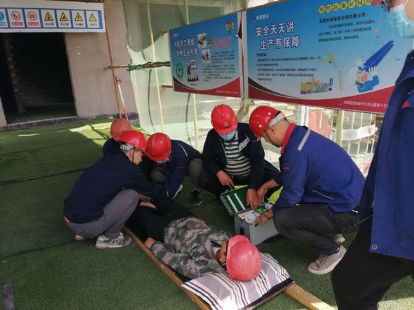 陕煤建设韩城分公司开展安全事故应急演练牢筑安全防线