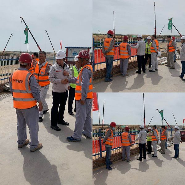 西北电力设计院有限公司董事长、党委书记胡明深入陕煤建设天工公司施工现场慰问指导工作