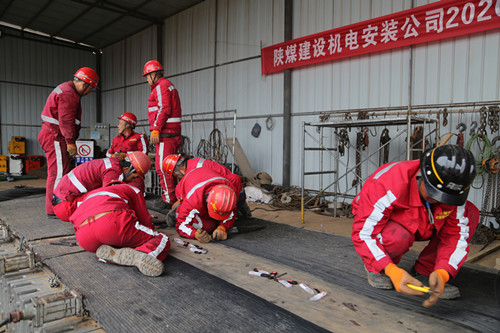 陕煤建设机电安装公司:硫化队伍苦练技能