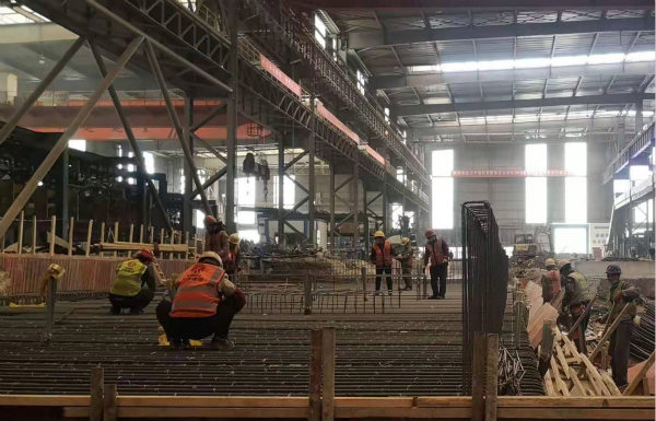 陕煤建设汉中分公司只争朝夕 汉钢高线热机轧制改造项目如火如荼