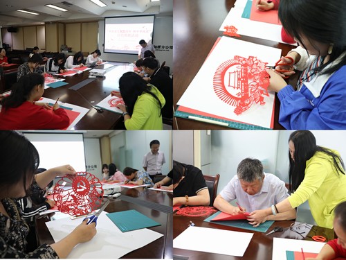 陕煤建设路桥分公司开展庆祝建党100周年红色剪纸活动