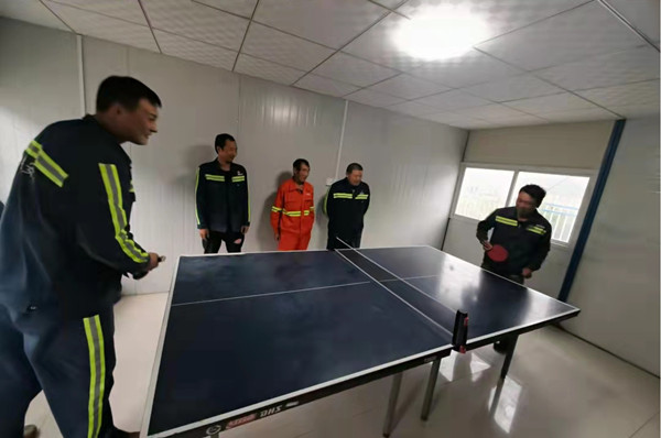 陕煤建设机电安装公司玉华项目部迎十一乒博活动出彩
