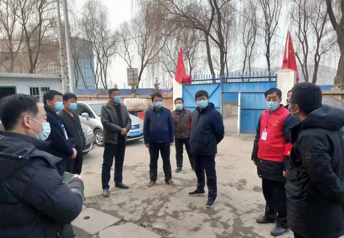 彬州市委常委、统战部部长郭嘉楠一行莅临陕煤建设路桥分公司彬长项目部检查指导疫情防控工作