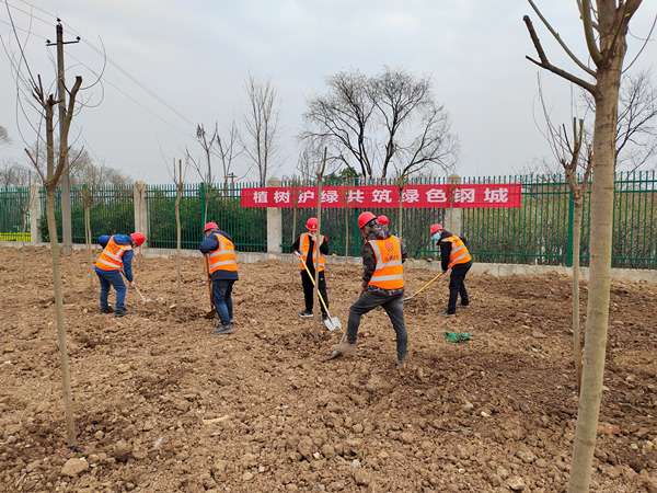 陕煤建设汉中分公司开展“拥抱春天，播种绿色“主题植树活动