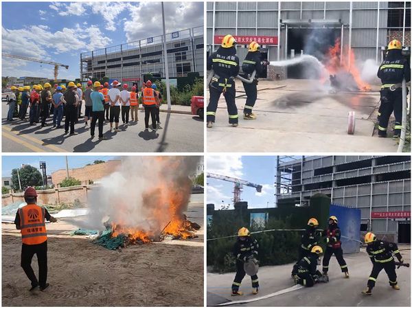 陕煤建设天工公司土建十一部通过消防应急演练，握紧消防安全戒尺