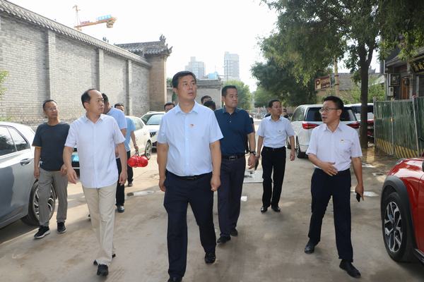 蒲城县委书记张毅锋一行深入蒲城县槐院里历史文化街区项目进行视察