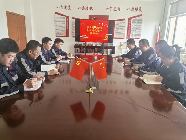 陕煤建设洗选煤运营公司神渭蒲城运营项目部党支部开展：“学习先进楷模  争做时代先锋”主题党日活动