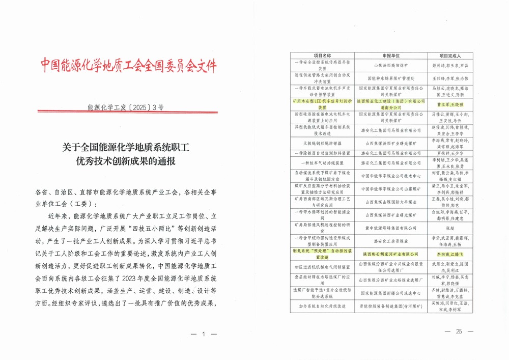 陕煤建设渭南分公司：五小创新绽放科技之光 让机车信号灯开启“超长待机”模式