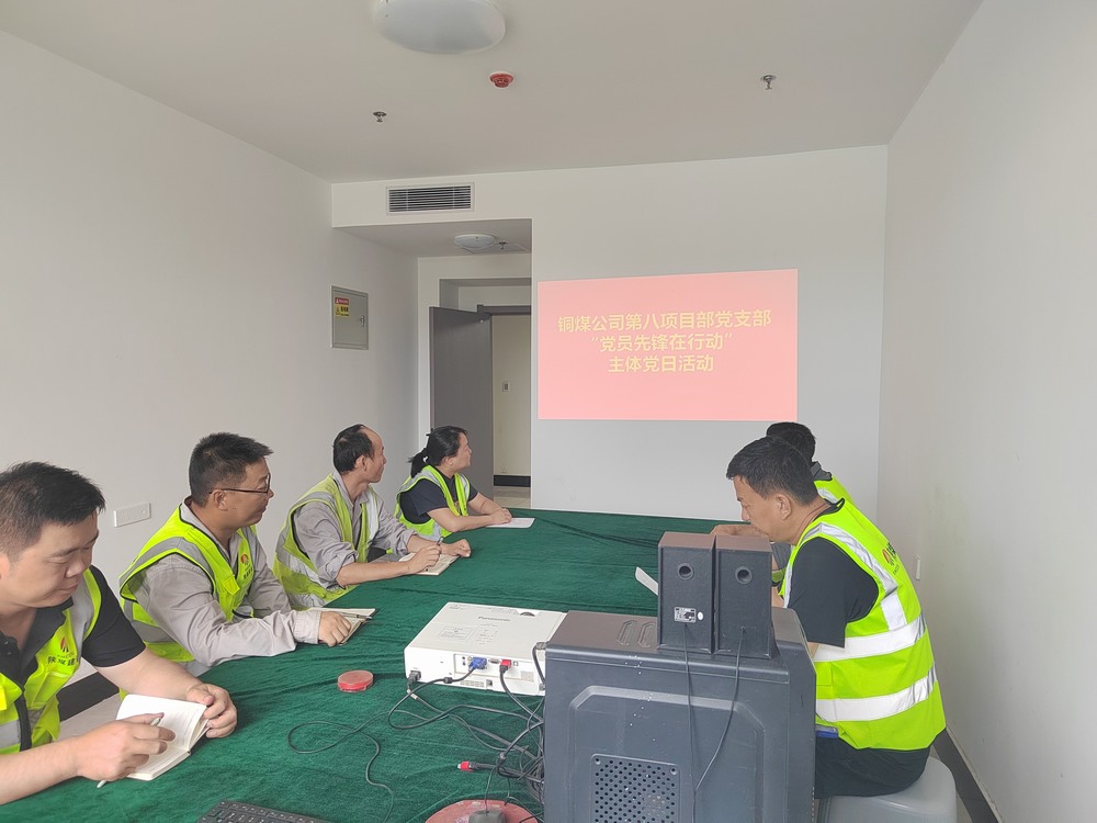 陕煤建设铜煤公司第八项目部党支部开展“党员先锋在行动”主题党日活动